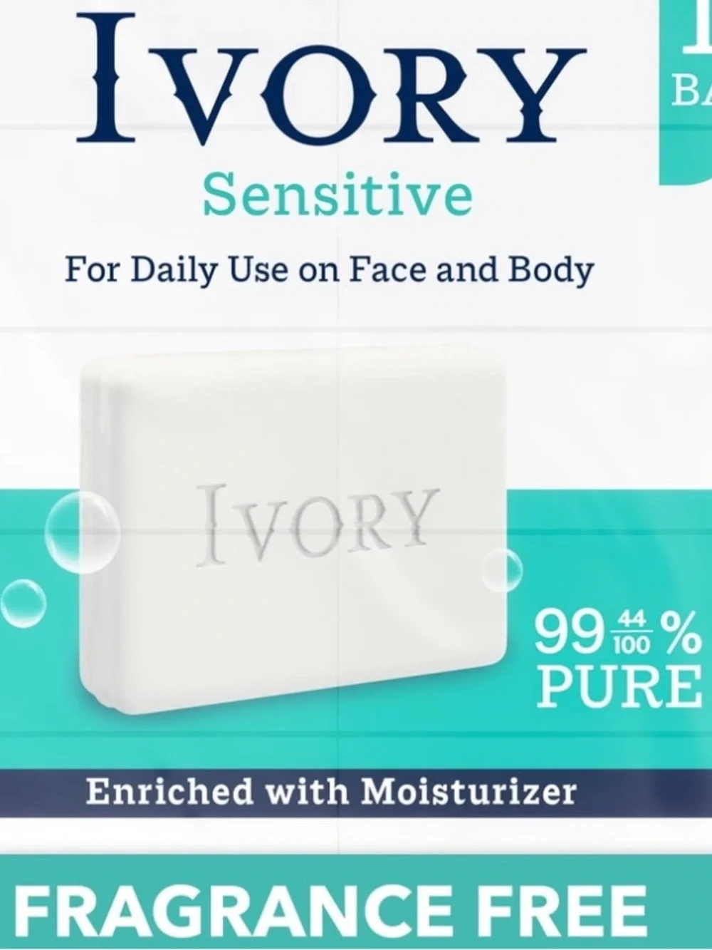 ⚡️ $1 Ivory Sensitive Fragrance Free White Bar Soap